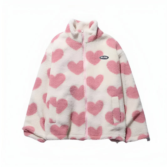 Alice – Veste Réversible à Motifs Cœurs