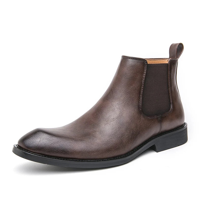 Cooper – Bottes chelsea en cuir avec fermeture éclair